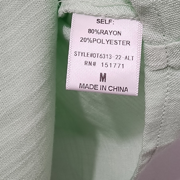 Altar'd State Cropped Mint Green Frayed‎ Edge Tank Size Medium - Picture 4 of 6